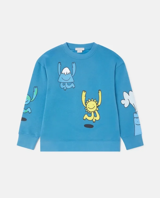 Sweatshirt mit Rundhalsausschnitt und Earth Friends-Grafik