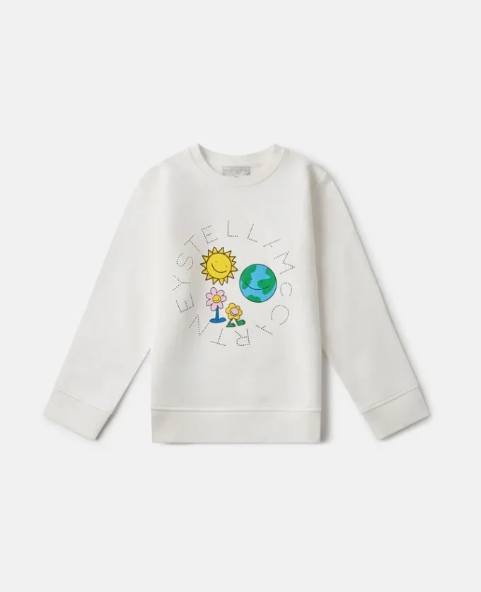 Sweatshirt mit Rundhalsausschnitt und Earth Friends-Grafik