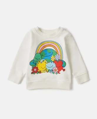 Sweatshirt mit Rundhalsausschnitt und Earth Friends-Grafik