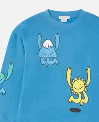 Sweatshirt mit Rundhalsausschnitt und Earth Friends-Grafik