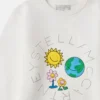 Sweatshirt mit Rundhalsausschnitt und Earth Friends-Grafik