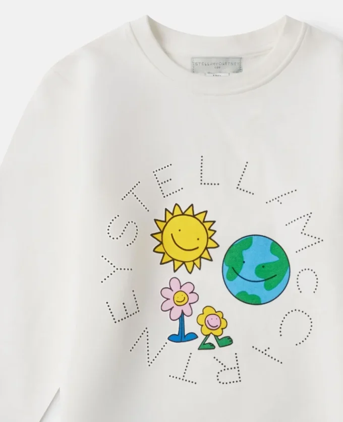 Sweatshirt mit Rundhalsausschnitt und Earth Friends-Grafik