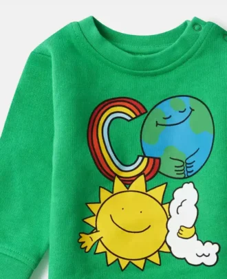 Sweatshirt mit Rundhalsausschnitt und Earth Friends-Grafik