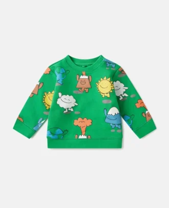 Sweatshirt mit Rundhalsausschnitt und Earth Friends-Print