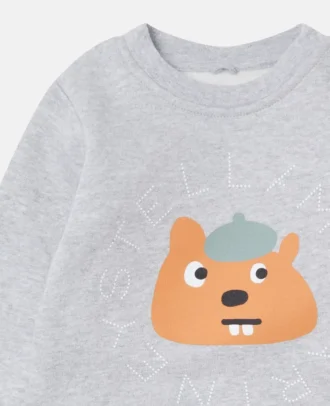 Sweatshirt mit Rundhalsausschnitt und Eichhörnchen-Grafik