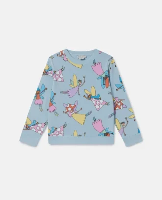 Sweatshirt mit Rundhalsausschnitt und Feenprint