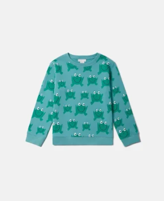 Sweatshirt mit Rundhalsausschnitt und Froschprint