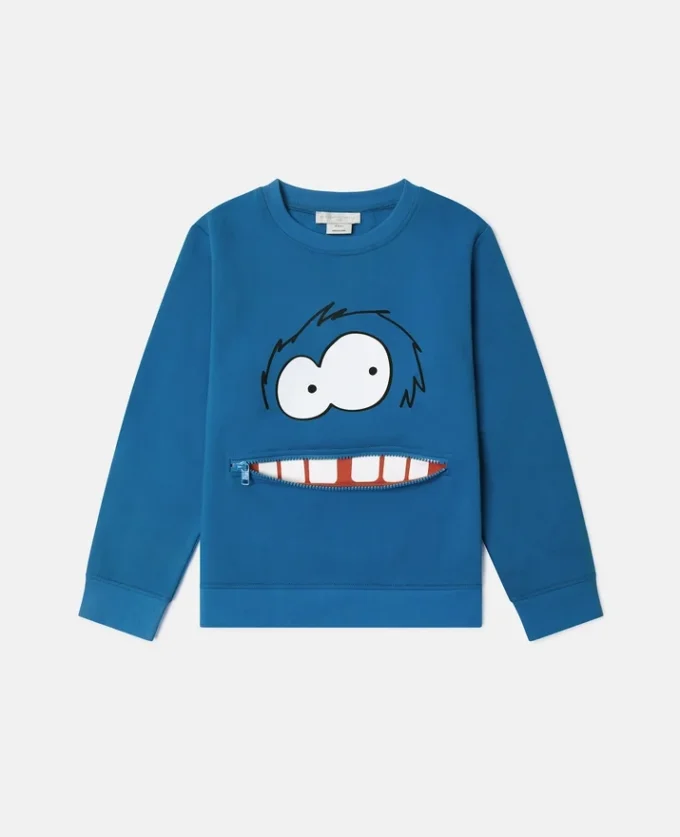 Sweatshirt mit Rundhalsausschnitt und Monster-Grafik