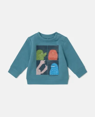 Sweatshirt mit Rundhalsausschnitt und Monster-Grafik