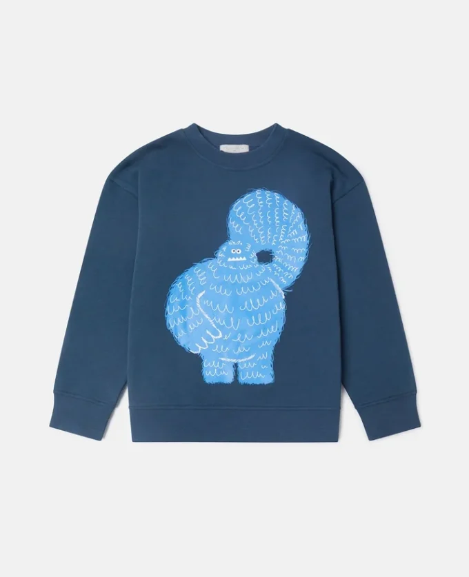 Sweatshirt mit Rundhalsausschnitt und Monster-Grafik