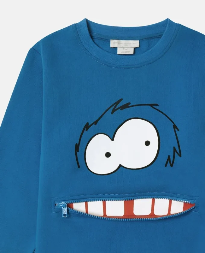 Sweatshirt mit Rundhalsausschnitt und Monster-Grafik