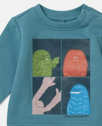 Sweatshirt mit Rundhalsausschnitt und Monster-Grafik