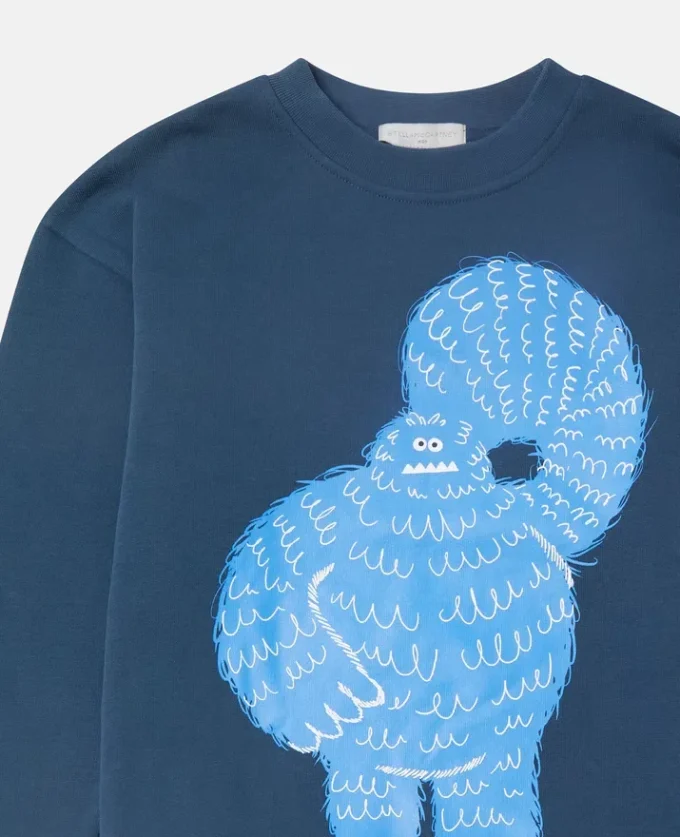 Sweatshirt mit Rundhalsausschnitt und Monster-Grafik
