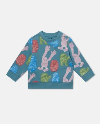 Sweatshirt mit Rundhalsausschnitt und Monster-Print