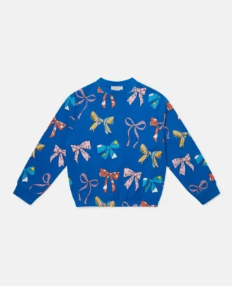 Sweatshirt mit Rundhalsausschnitt und Schleifenprint