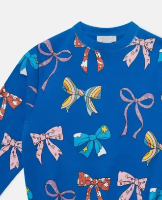 Sweatshirt mit Rundhalsausschnitt und Schleifenprint