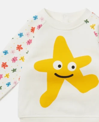 Sweatshirt mit Rundhalsausschnitt und Stern-Grafik