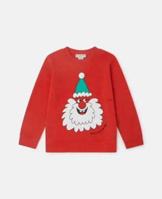 Sweatshirt mit Rundhalsausschnitt und Weihnachtsmann-Grafik