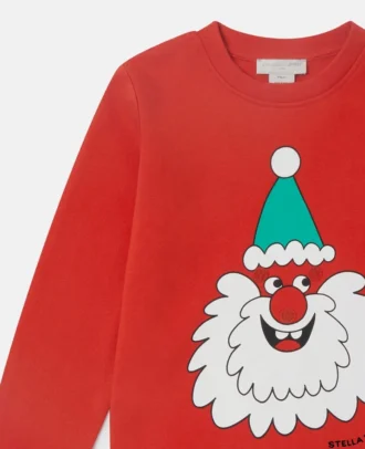 Sweatshirt mit Rundhalsausschnitt und Weihnachtsmann-Grafik