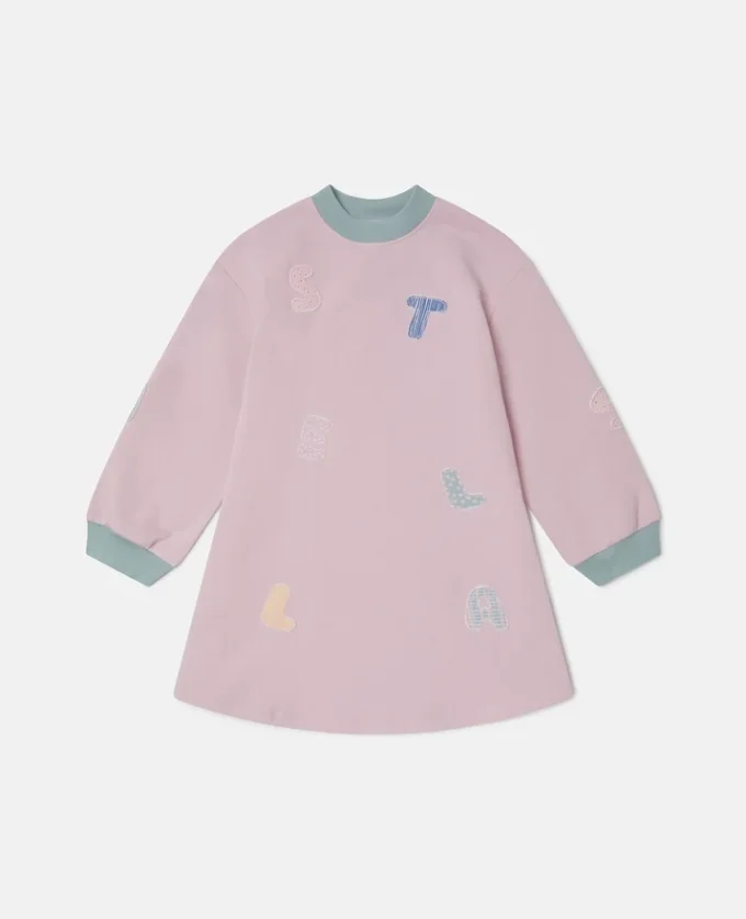 Sweatshirtkleid mit Logo-Stickerei