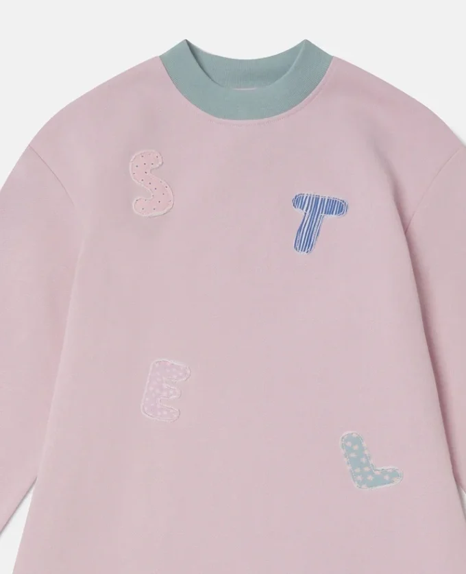 Sweatshirtkleid mit Logo-Stickerei