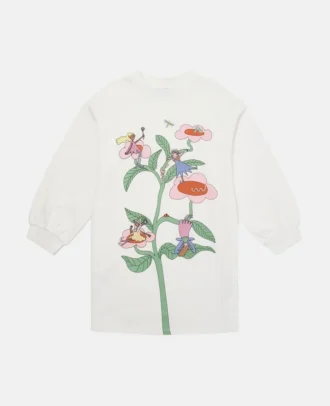 Sweatshirtkleid mit Rundhalsausschnitt und Feenprint