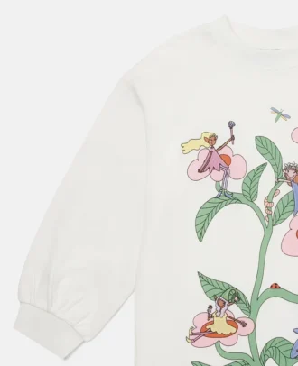 Sweatshirtkleid mit Rundhalsausschnitt und Feenprint