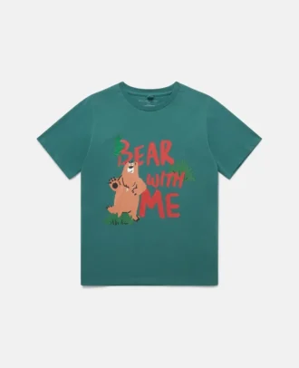 T-Shirt mit „Bear With Me”-Motiv