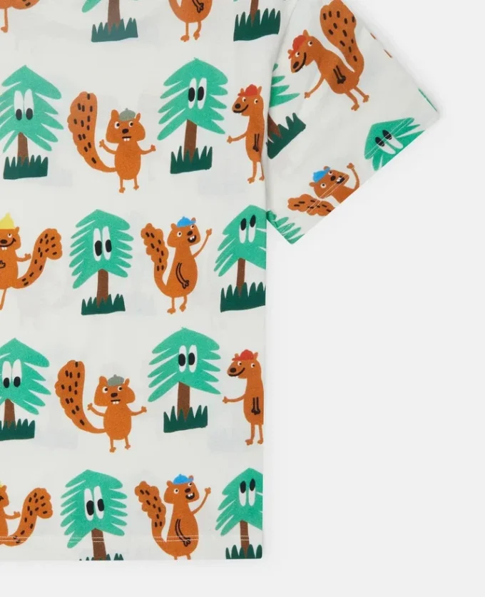 T-Shirt mit Eichhörnchen-Print