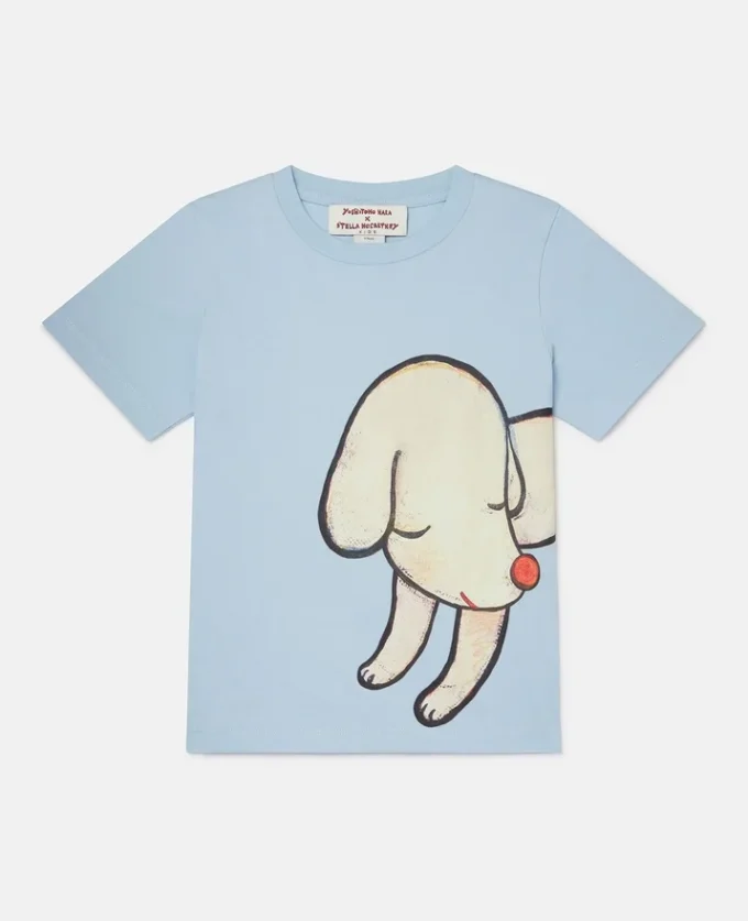 T-Shirt mit einsamen Welpenmotiv
