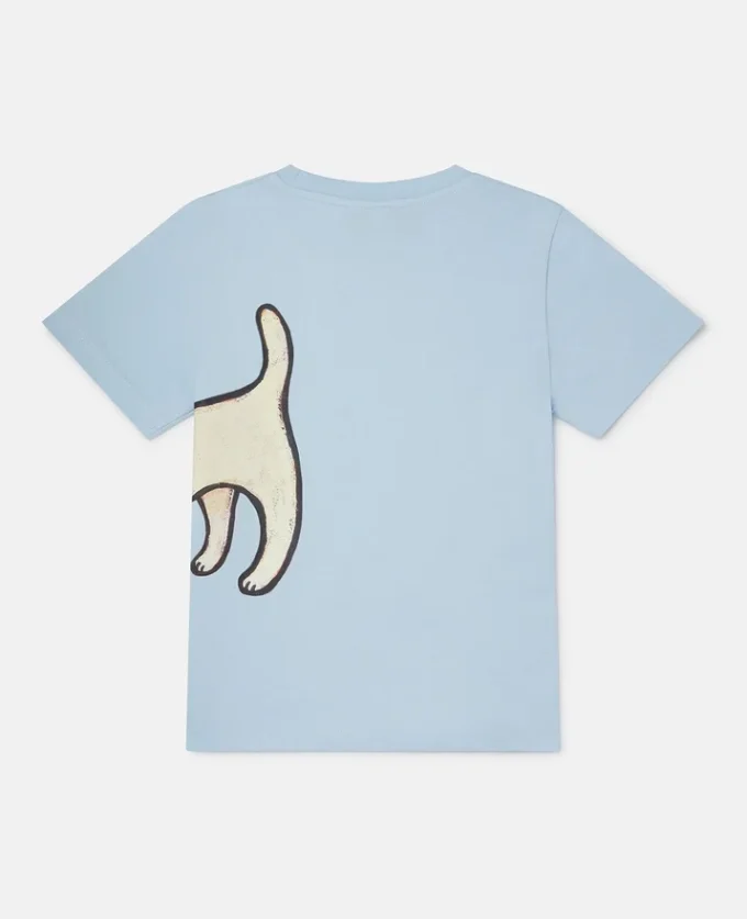 T-Shirt mit einsamen Welpenmotiv