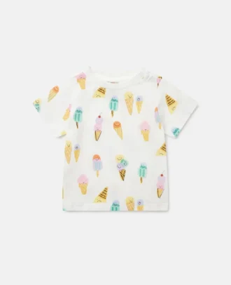 T-Shirt mit Eiscreme-Print