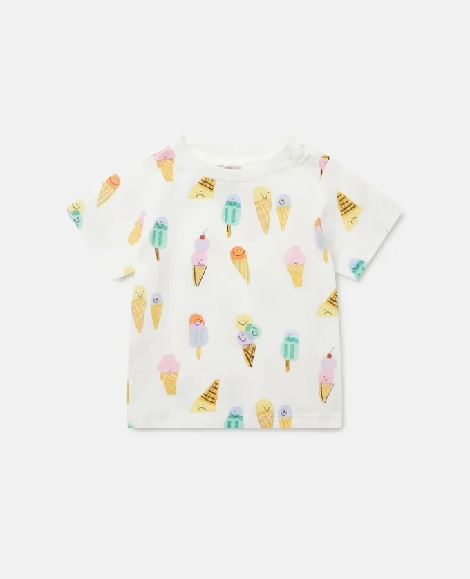 T-Shirt mit Eiscreme-Print