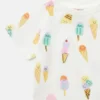 T-Shirt mit Eiscreme-Print