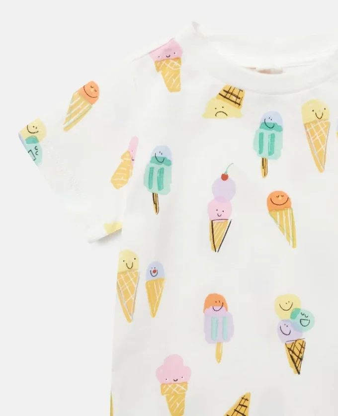 T-Shirt mit Eiscreme-Print