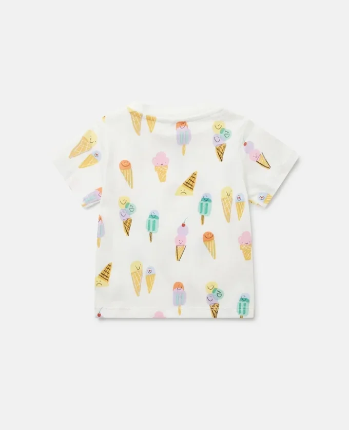 T-Shirt mit Eiscreme-Print