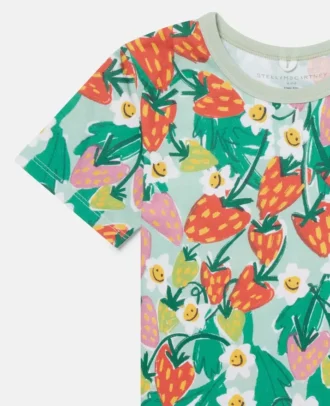 T-Shirt mit Erdbeer-Print