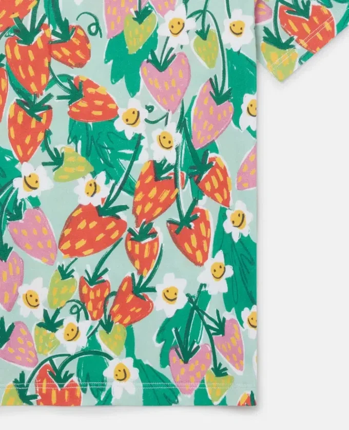 T-Shirt mit Erdbeer-Print