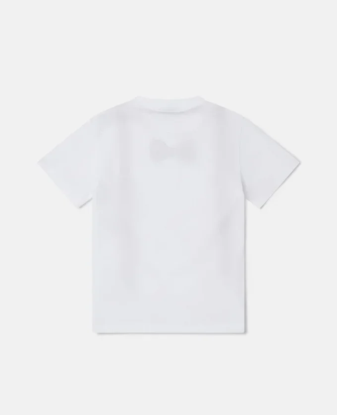 T-Shirt mit Fliegen- und Hosenträger-Print