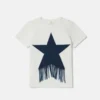 T-Shirt mit Fransen und Stern