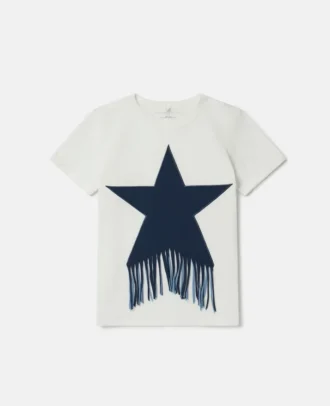 T-Shirt mit Fransen und Stern