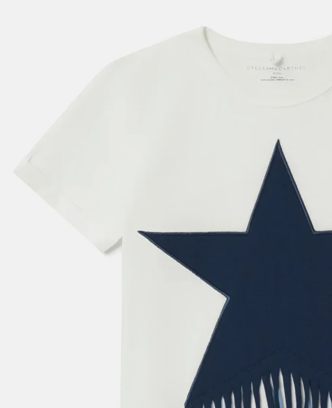 T-Shirt mit Fransen und Stern