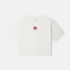T-Shirt mit Herzstickerei