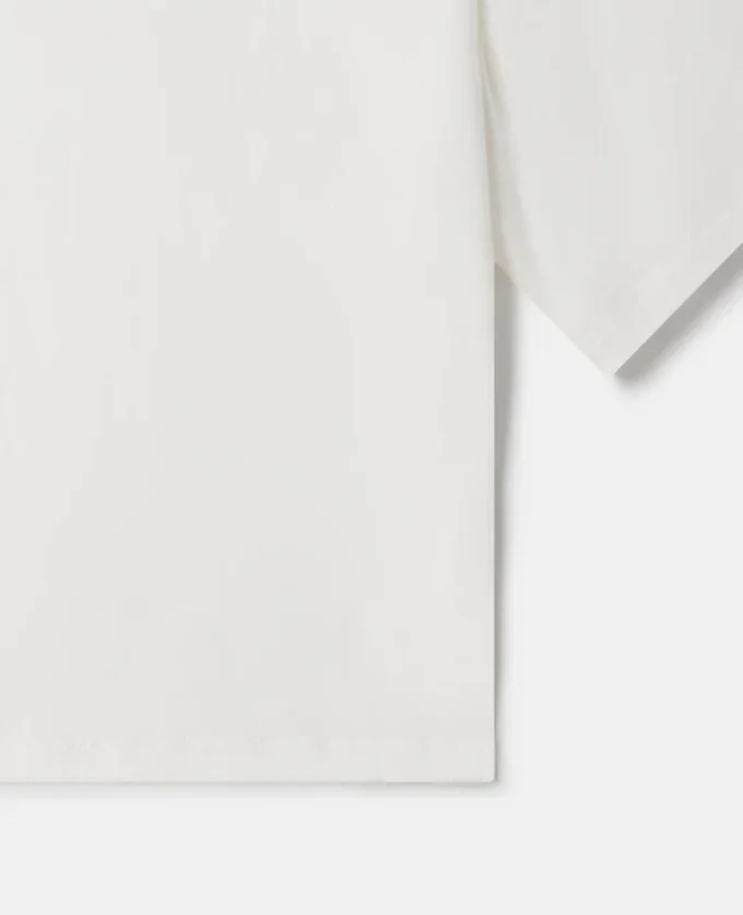 T-Shirt mit Herzstickerei