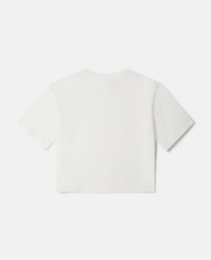 T-Shirt mit Herzstickerei