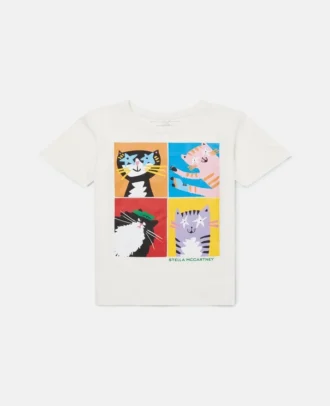 T-Shirt mit Katzenmotiv