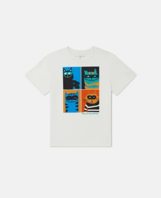 T-Shirt mit Katzenmotiv