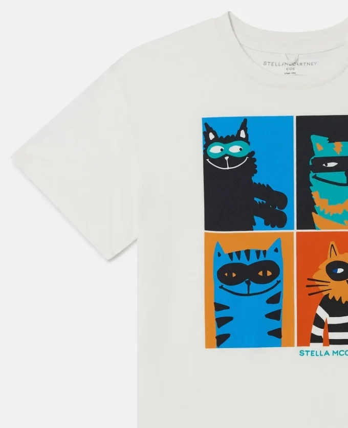 T-Shirt mit Katzenmotiv