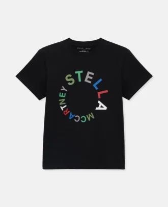 T-Shirt mit rundem Logo-Stick