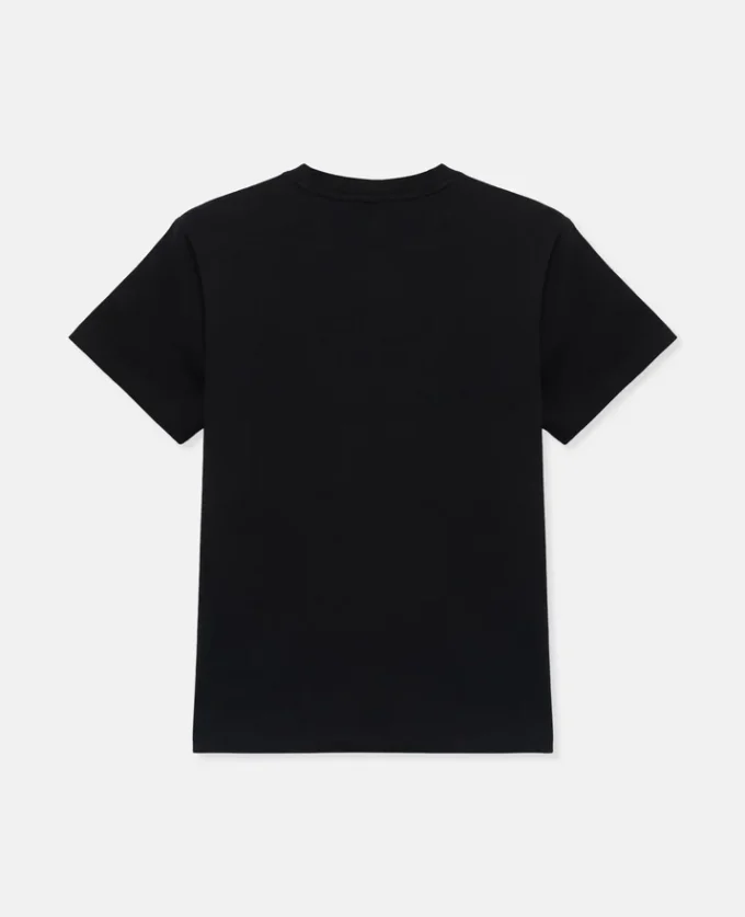 T-Shirt mit rundem Logo-Stick